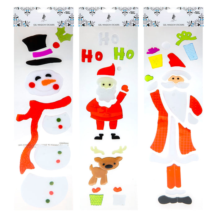 Christmas Stickers 3 Varied Designs X 1 15cm x 55cm Christmas Themed