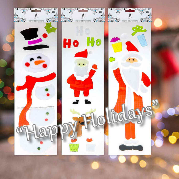 Christmas Stickers 3 Varied Designs X 1 15cm x 55cm Christmas Themed