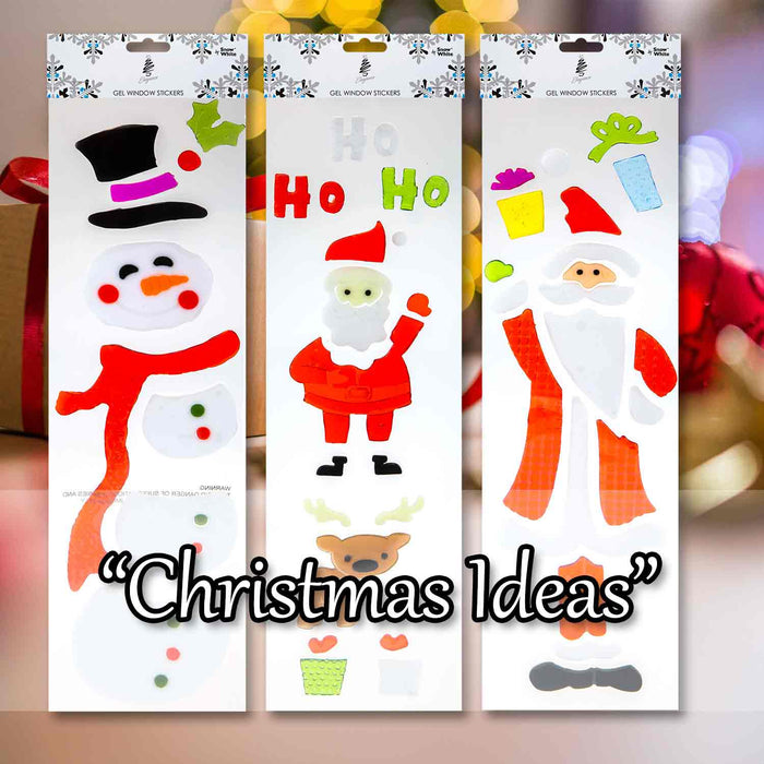 Christmas Stickers 3 Varied Designs X 1 15cm x 55cm Christmas Themed
