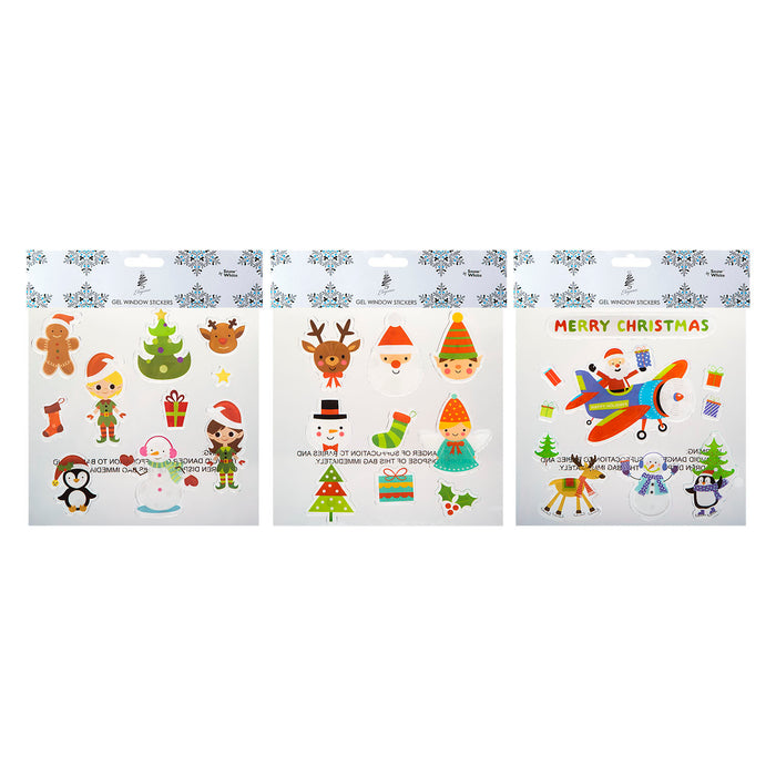 Christmas Stickers 3 Varied Designs X 1 20cm x 20cm Christmas Themed