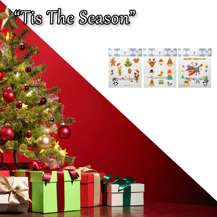 Christmas Stickers 1 x Varied Design 20cm x 20cm Christmas Themed