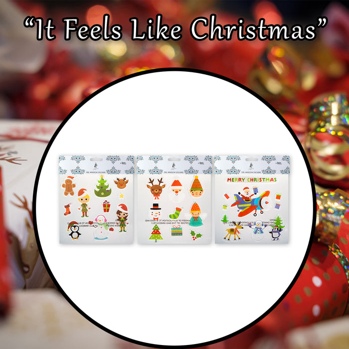 Christmas Stickers 1 x Varied Design 20cm x 20cm Christmas Themed