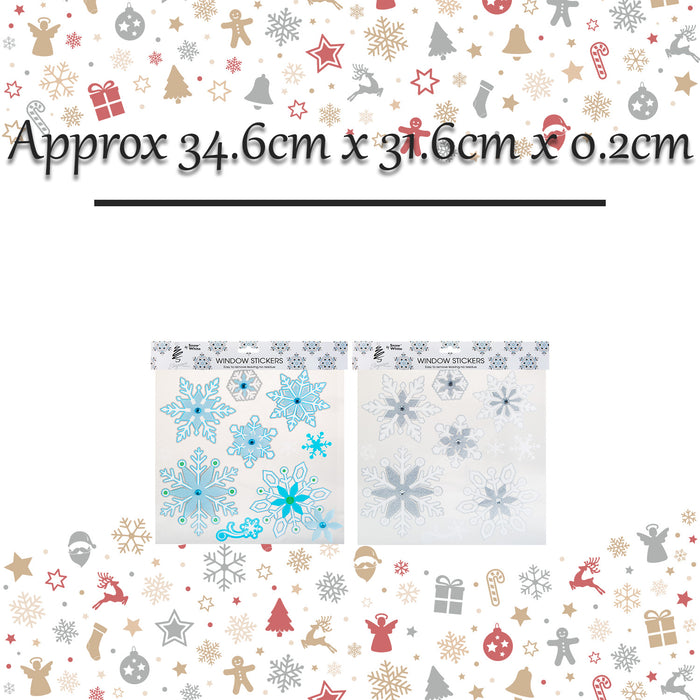 Christmas Stickers 2 Varied Designs X 1 34.6cm x 31.6cm x 0.2cm Christmas Themed