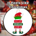 Christmas Sign Elfed Up Decoration Gift 45cm x 21cm Multicolour X 1