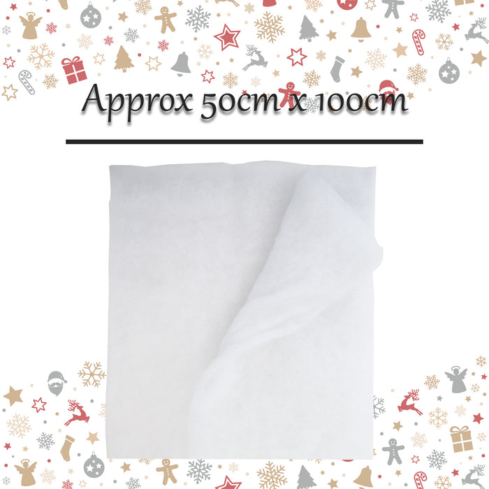 Christmas Snow Blanket Christmas Decoration X 1 50cm x 100cm White