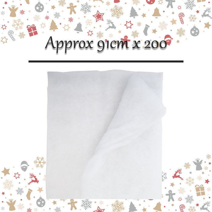 Christmas Snow Blanket Christmas Decoration X 2 91cm x 200 White