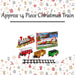 Christmas Train Set 14Pcs Light and Sound X 1 14 Piece Christmas Train Set