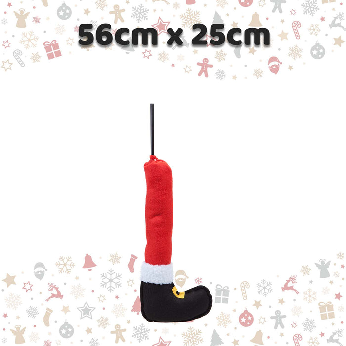 Christmas Santa Leg Decoration 56cm x 25cm Red X 1
