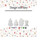 Christmas Paint Set X 2 Design will Vary White