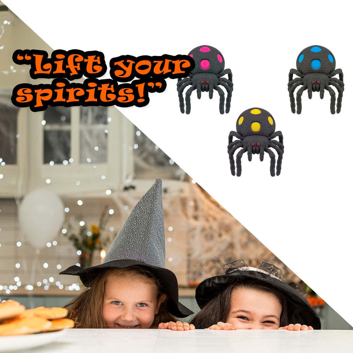 Squishy Spider Toy 1 Piece Mystery Bag Hallows Party, Trick or Treat 21. 2cm MultiColour