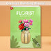 Camillia Building Block Flower Bouquet Set 28cm x 23cm Multicolour X 1