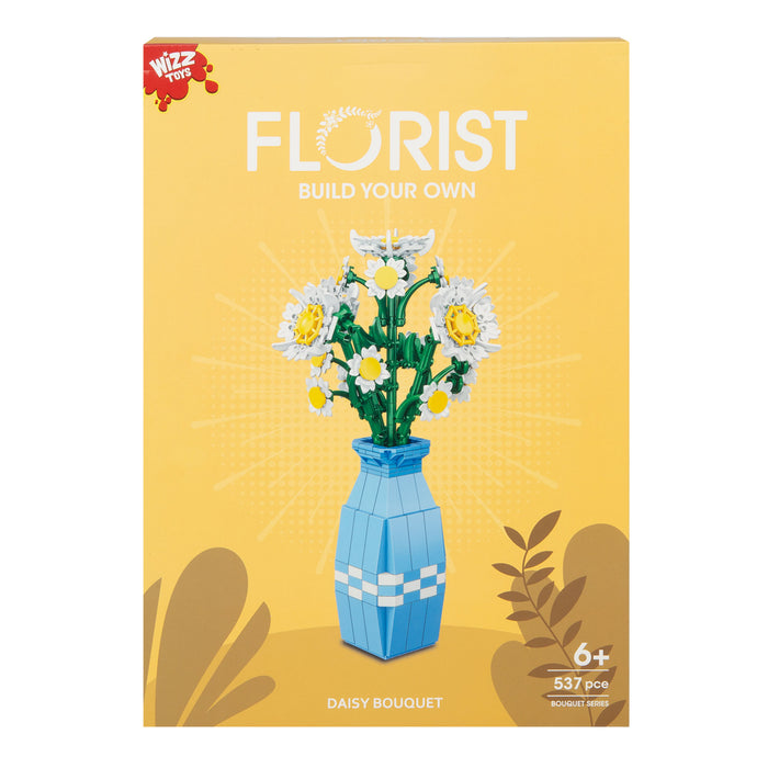 Daises Building Block Flower Bouquet Set 26cm x 20cm Multicolour X 1