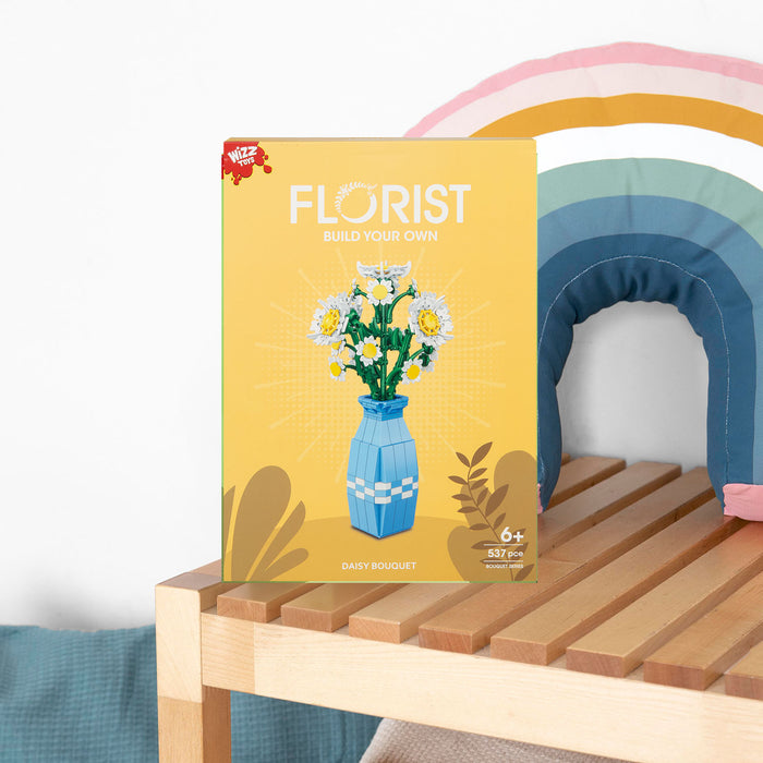 Daises Building Block Flower Bouquet Set 26cm x 20cm Multicolour X 1