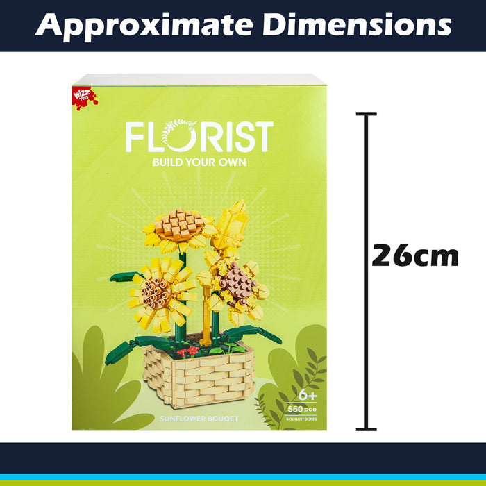 Sunflower Building Block Bouquet Set 26cm x 20cm Multicolour X 1