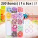 Loom Bands Pastel 250 Piece Set In Clear Box Multi - 17cm x 10cm