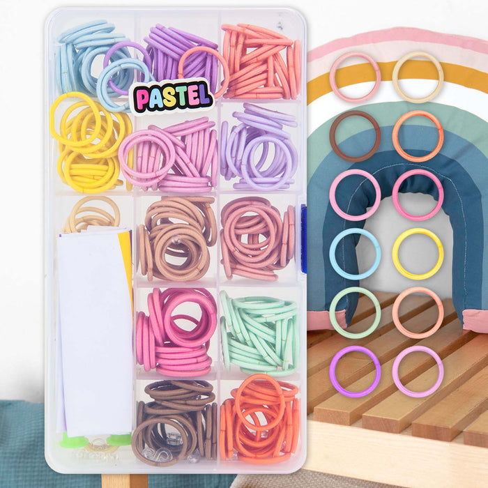 Loom Bands Pastel 250 Piece Set In Clear Box Multi - 17cm x 10cm