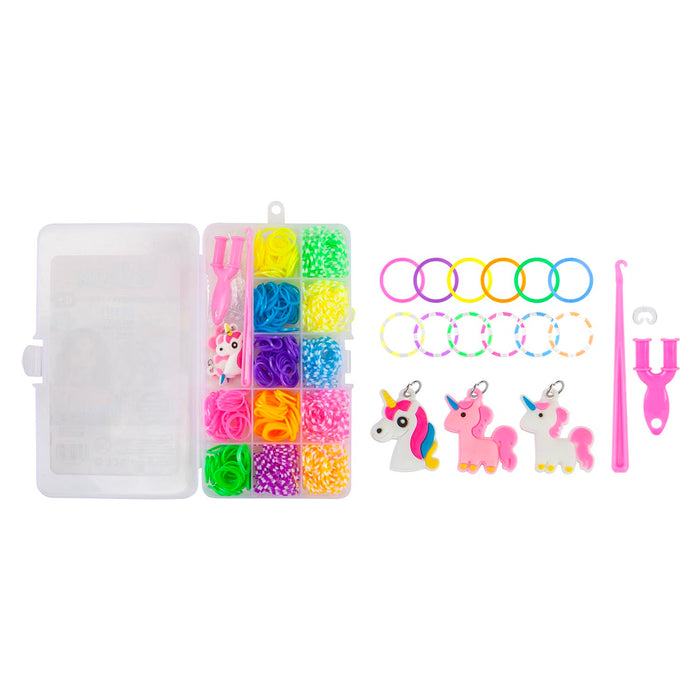 Loom Bands 480 Piece Set In 20cm Clear Box Multi - 17cm x 10cm