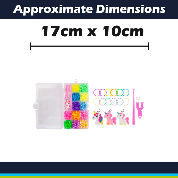 Loom Bands 480 Piece Set In 20cm Clear Box Multi - 17cm x 10cm
