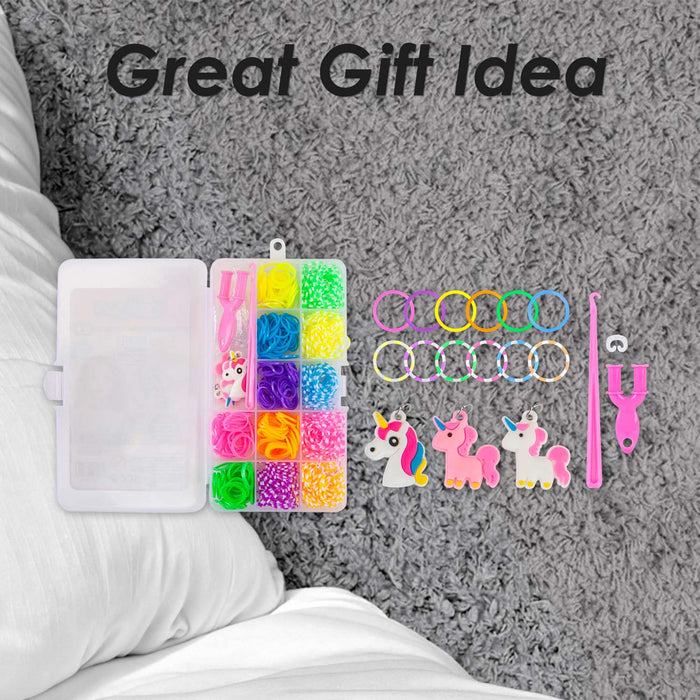 Loom Bands 480 Piece Set In 20cm Clear Box Multi - 17cm x 10cm