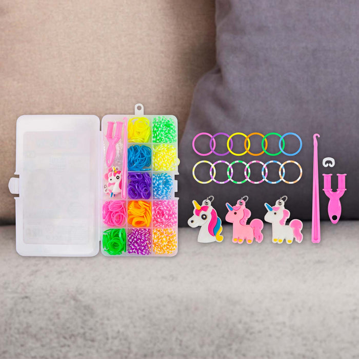 Loom Bands 480 Piece Set In 20cm Clear Box Multi - 17cm x 10cm