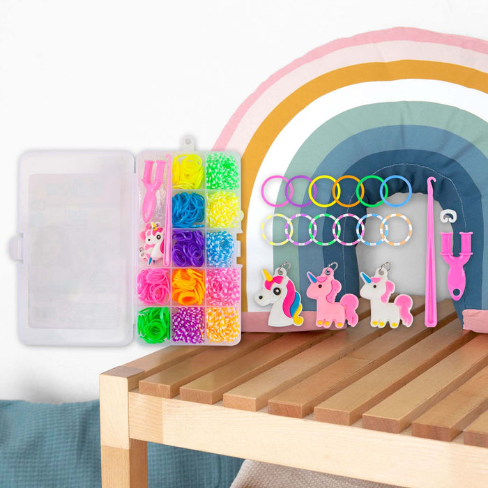 Loom Bands 480 Piece Set In 20cm Clear Box Multi - 17cm x 10cm