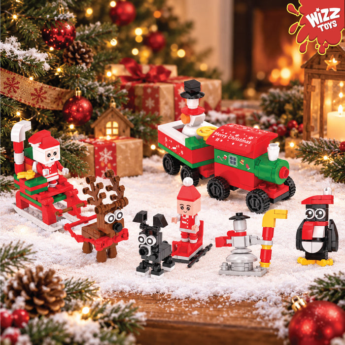 Christmas Building Block Advent Calendar - 24 Designs - 5cm - Festive