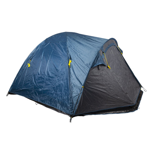 Dome Tent 4 Person Double Skin Taped seams, Built in groundsheet  Indigo Blue