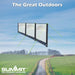 Inflatable Windscreen 3 Panel - Carry Bag Easy Inflate 140cm x 600cm Grey X 1