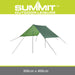 Tarp Canopy 3X4M - 2 X Steel Poles Carry Bag Stand-Alone Shelter 3X4m Green Tent