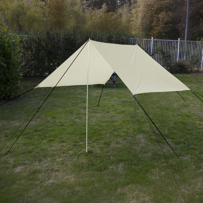 Tarp Canopy 3X4M - Steel Poles Carry Bag Stand-Alone Shelter 3X4m Natural Tent