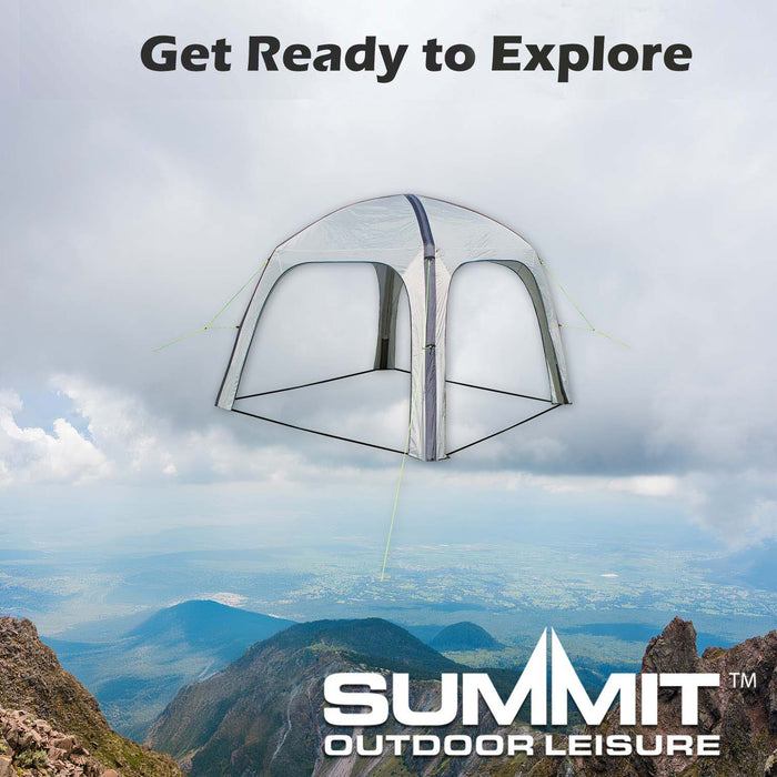 Inflatable Shelter Durable- Carry Bag Fast Easy Inflate 3m x 3m Grey X 1