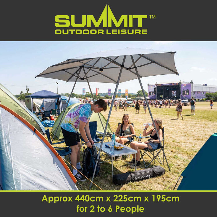 Sun Shade | 2-6 Person | Cooling Material | 4 Position | White
