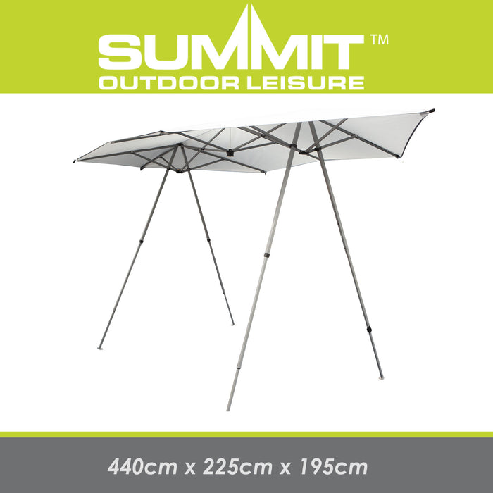 Sun Shade 2-6 People Cooling Material- 4 Position Umbrella Function  White 2-6