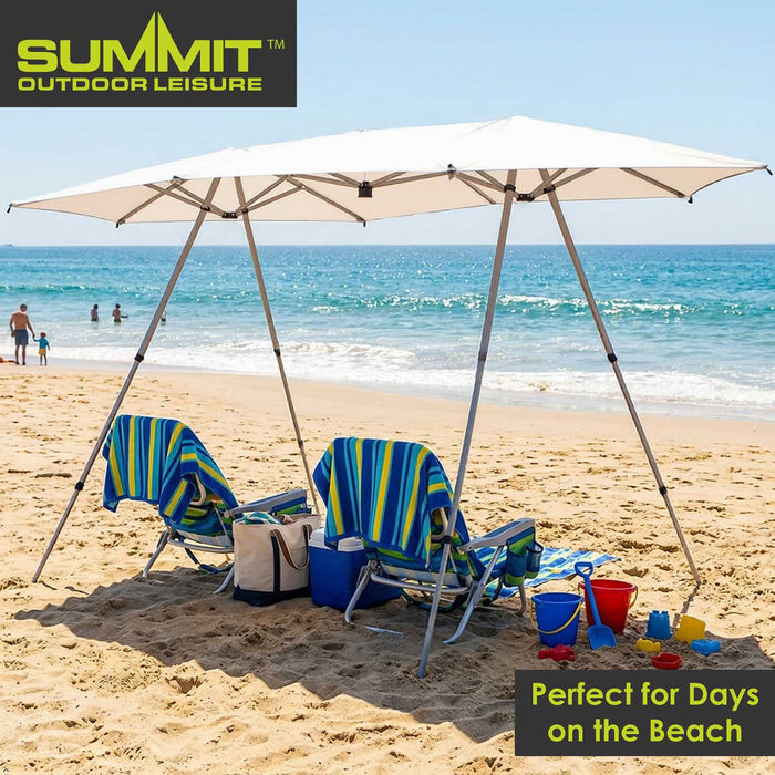 Sun Shade | 2-6 Person | Cooling Material | 4 Position | White