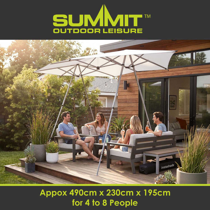 Sun Shade | 4-8 Person | Cooling Material | 4 Position | White