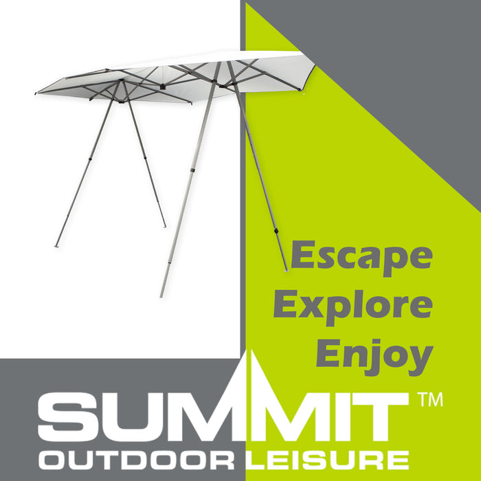 Sun Shade 4-8 People Cooling Material- 4 Position Umbrella Function  White 4-8