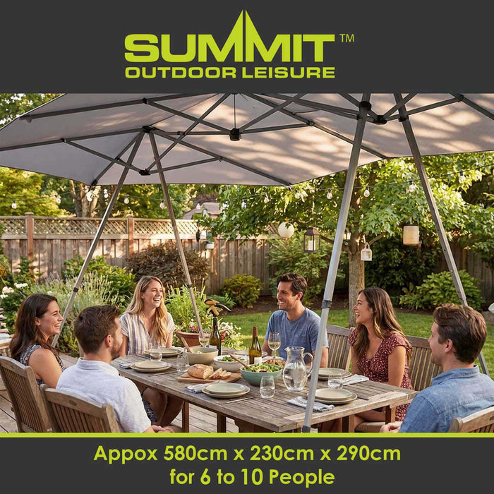 Sun Shade | 6-10 Person | Cooling Material | 4 Position | White