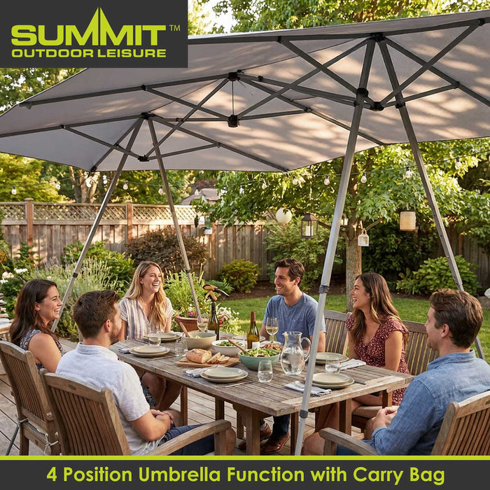 Sun Shade | 6-10 Person | Cooling Material | 4 Position | White