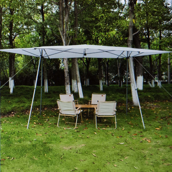 Sun Shade 6-10 People Cooling Material- 4 Position Umbrella Function White 6-10
