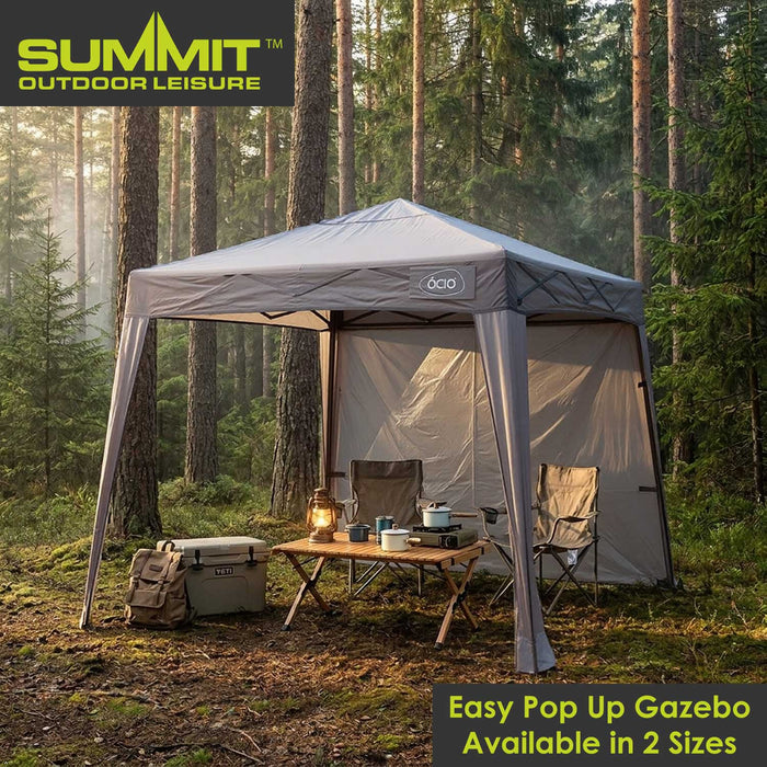 Pop Up Gazebo | 1.8m x 1.8m | Compact | 1 Person Setup | Grey