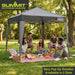 Pop Up Gazebo | 1.8m x 1.8m | Compact | 1 Person Setup | Grey