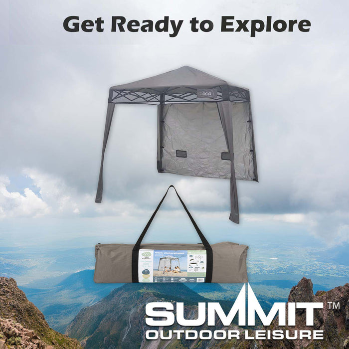 Compact Gazebo Fast Frame System One Person Push Up 1. 8m x 1. 8m Grey X 1
