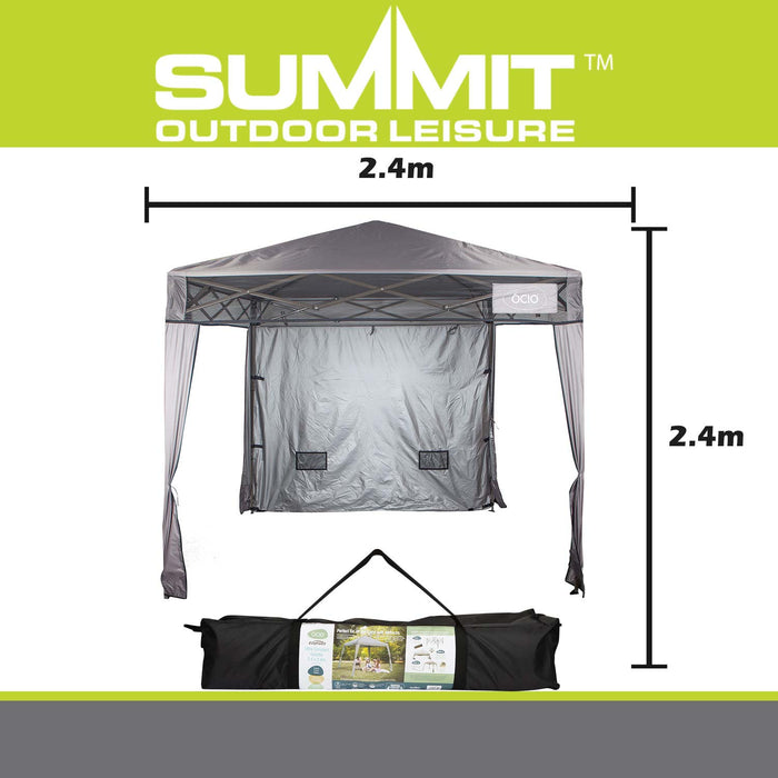 Compact Gazebo One Person Push Up Opening & Self Locking 2. 4m 2.