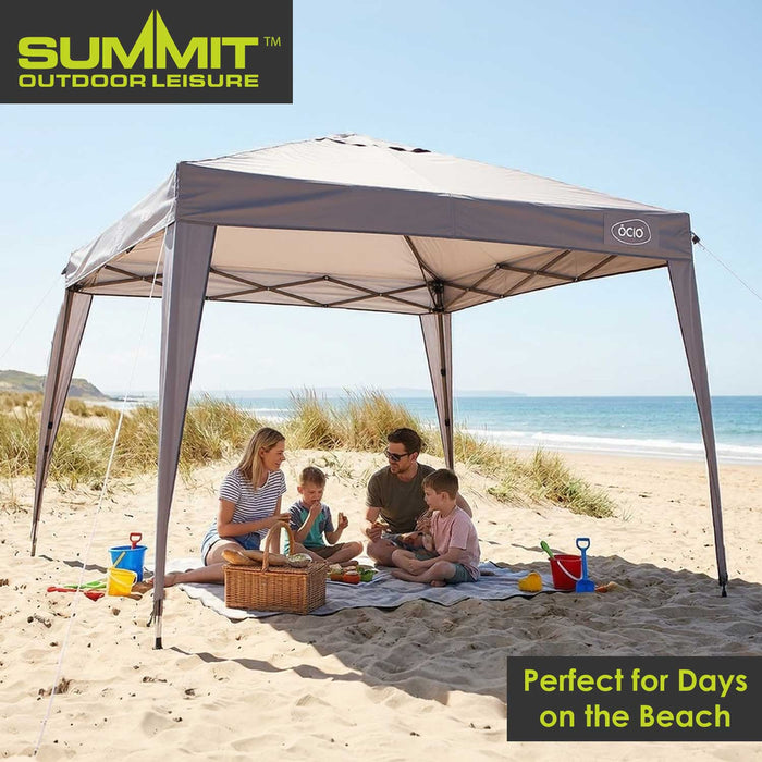 Pop Up Gazebo | 2.4m x 2.4m | Compact | 1 Person Setup | Grey