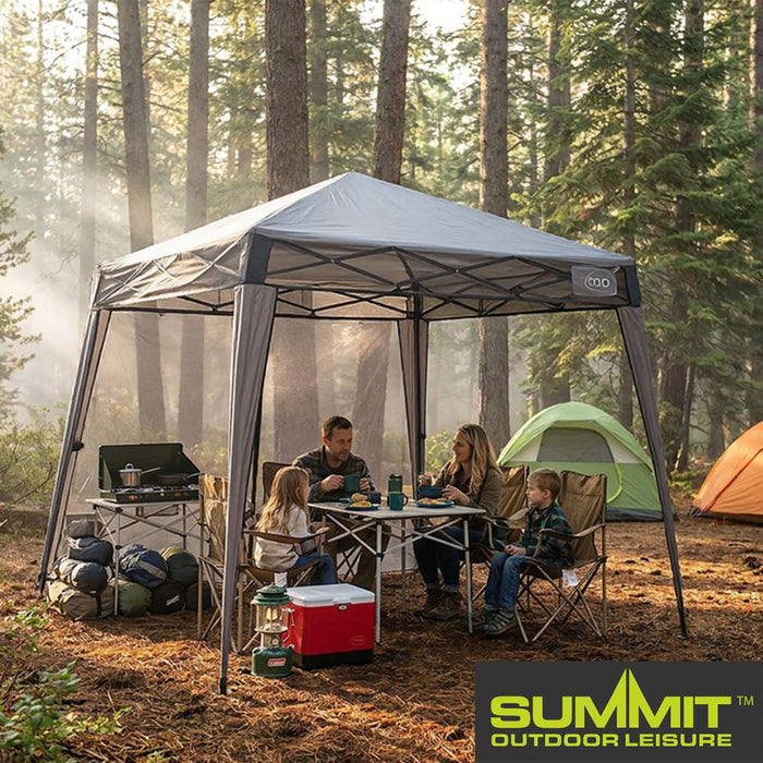 Pop Up Gazebo | 2.4m x 2.4m | Compact | 1 Person Setup | Grey