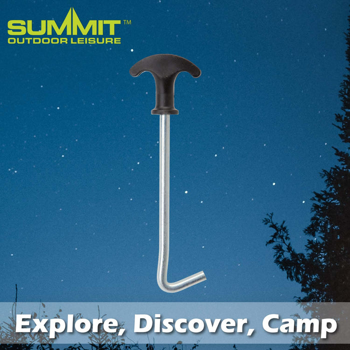 Tent Peg Extractor For Shelter Securely Tie Down Silver