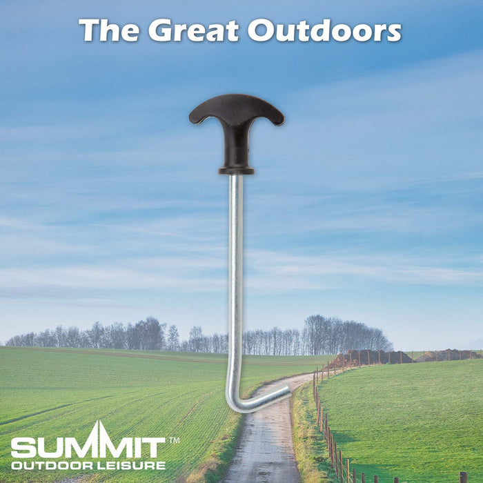 Tent Peg Extractor For Shelter Securely Tie Down 4. 5cm x 17cm Silver X 1
