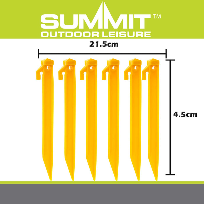Utility Tent Pegs Strong Secure To Ground 4. 5cm x 21. 5cm Yellow X 1
