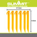 Utility Tent Pegs Strong Secure To Ground 4. 5cm x 21. 5cm Yellow X 1