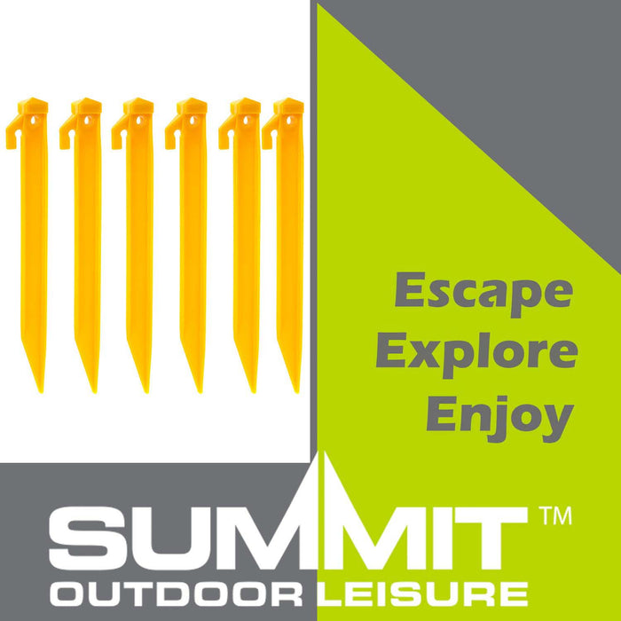 Utility Tent Pegs Strong Secure To Ground 4. 5cm x 21. 5cm Yellow X 1